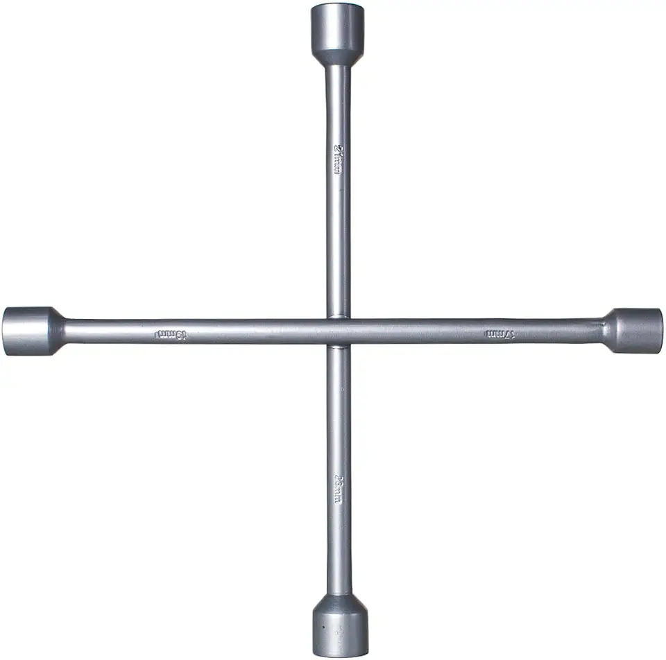 Chave De Roda Universal Em Cruz Estrela 4 Bocas 17x19x21x23mm Automotivo