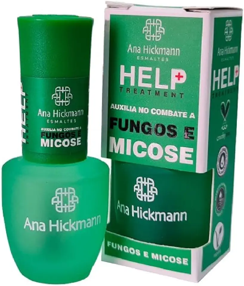 Tratamento Antifúngico Unhas Ana Hickmann - Base Fortalecedora com Melaleuca, Ajuda a Combater Fungos e Melhorar a Aparência, 9ml
