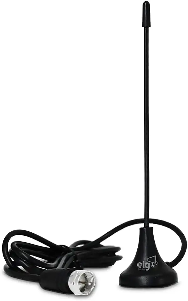 Antena Interna Smart View, Compatível com Sinal Analógico e Digital, 4K, HDR, Cabo de 2,5M Ganho de 4dB, Alcance de Até 15km, Preto, HDTV1300I, ELG