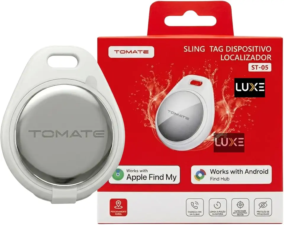 Smart Tag Localizador Compatível com Android e Iphone IOS Rastreador de Objetos GPS Smart Tag Bateria Substituível Bluetooth Com Alarme Sonoro Localiza Pets Crianças Chaves Carro Moto Mala Mochila