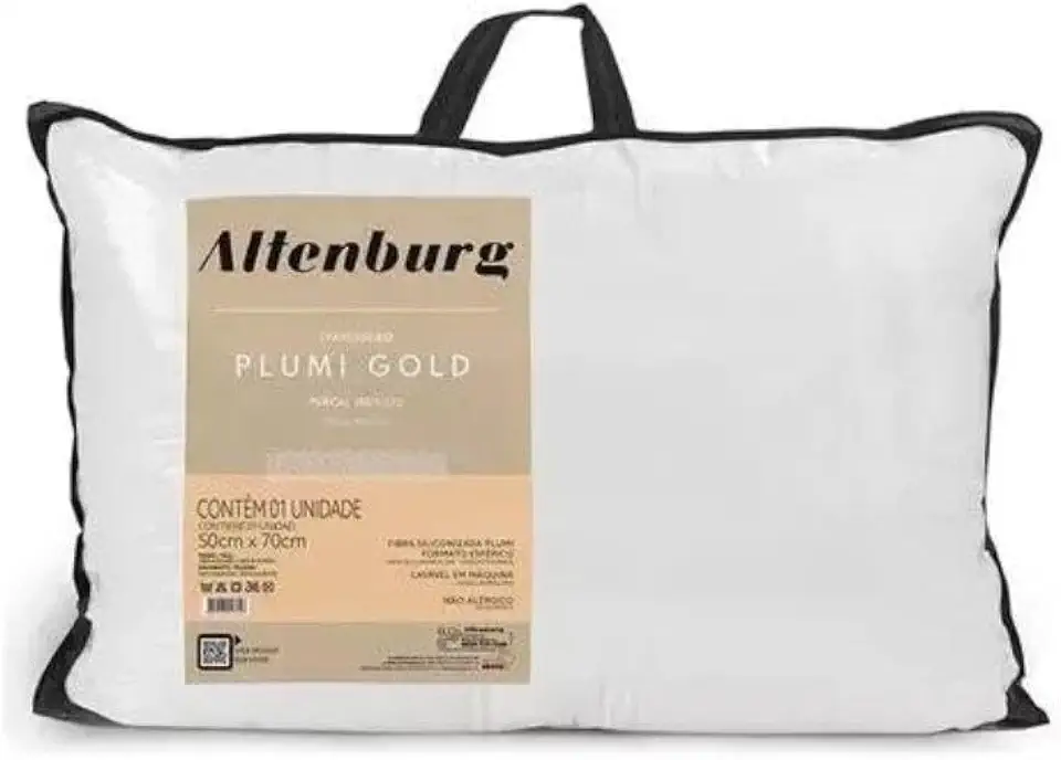 Travesseiro Plumi Gold, Branco, 50x70 cm, Altenburg