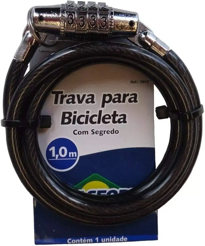 CADEADO TRAVA ANTI-FURTO COM SENHA SEGREDO PARA ESTEPE, MOTO OU BIKE