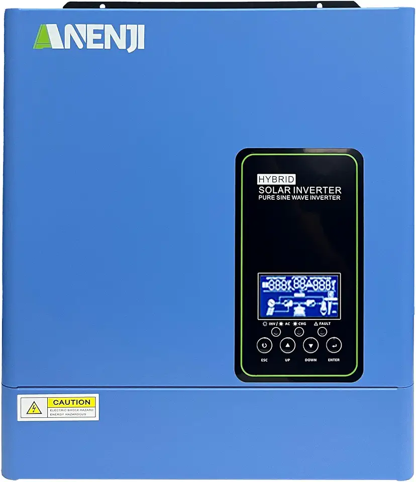 3000 W Inversor híbrido, 24 Vcc para 120 Vca, entrada máxima de 500 Vcc, inversor solar de onda senoidal pura MPPT de 100 A, adequado para baterias de chumbo-ácido e lítio
