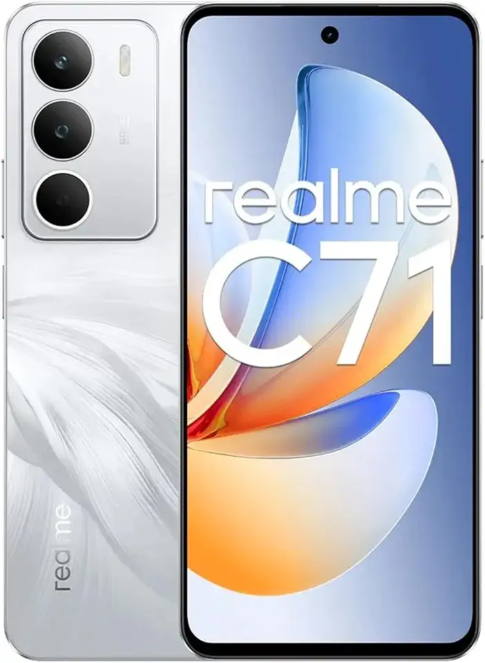 Celular C71 NFC 4GB RAN 256GB ROM, Tela 6.67" 120Hz Display, Câmera 50MP, Bateria 6000mAh com 45W Carga Rápida, Dual 4G SIM (Branco)