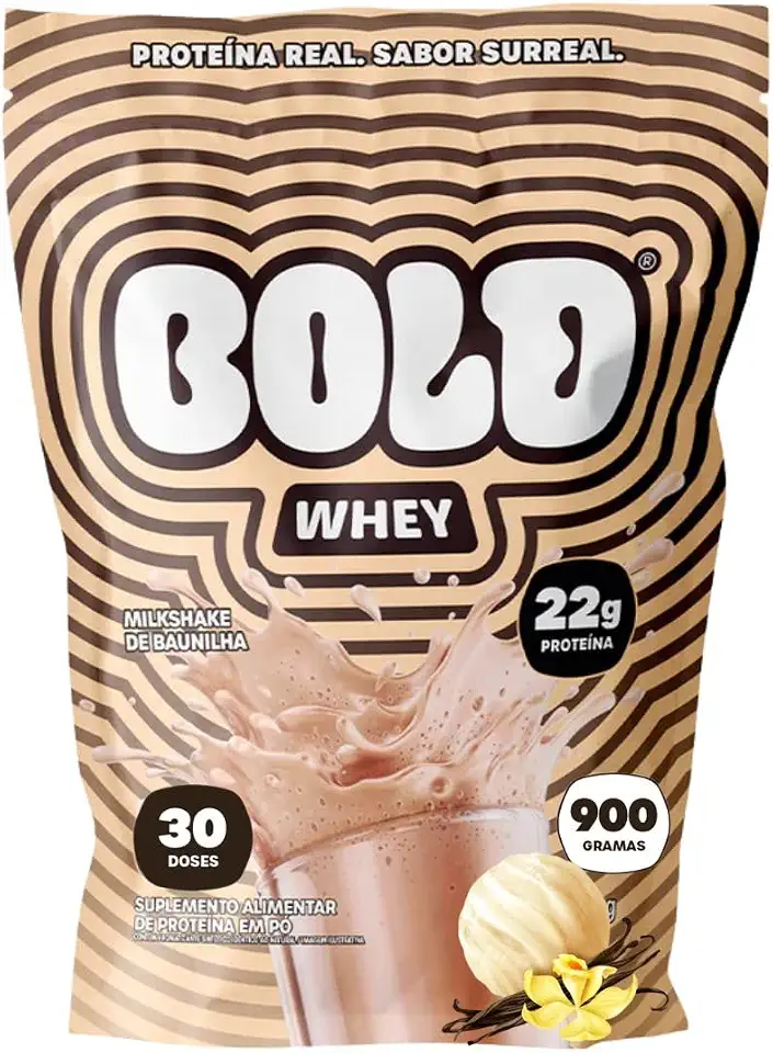 WHEY PROTEIN 3W - BOLD WHEY (900g) - Sabor: MilhShake de Baunilha