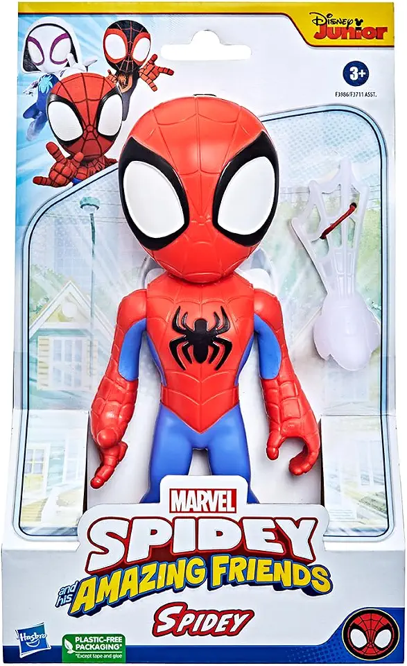 Marvel Boneco Spidey, Spidey e Seus Amigos Espetaculares, Boneco articulado Homem Aranha com 22,5 cm, presente para crianças a partir de 3 Anos