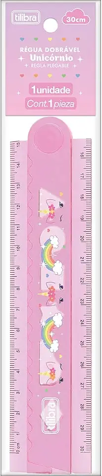 Tilibra - Régua Dobrável Unicórnio 30cm