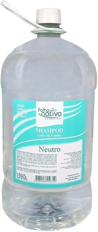 Shampoo Neutro Folha Nativa Profissional 1,990 Litros Vegano