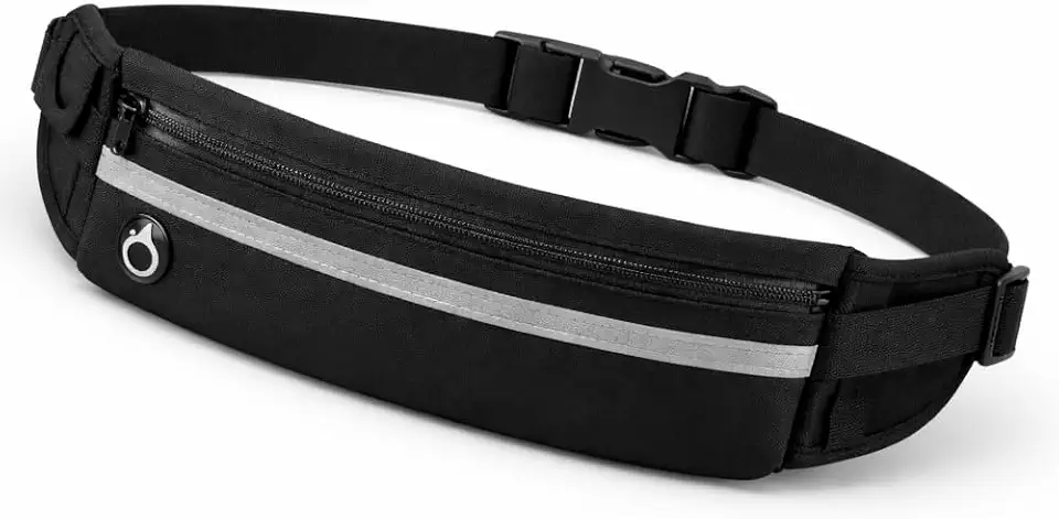 Pochete Esportiva Impermeável para Corrida com Saída para Fone, Ajustável até 120cm, Porta Celular e Itens Essenciais, Ideal para Caminhada, Academia e Ciclismo