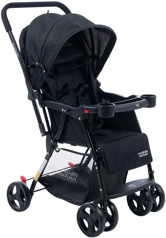 Maxi Baby Carrinho de Bebê Com Alça Reversível YouTurn (Preto)