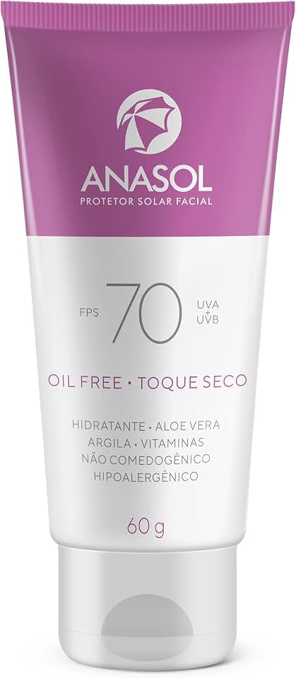 Anasol Protetor Solar Facial Oil Free FPS70 60g