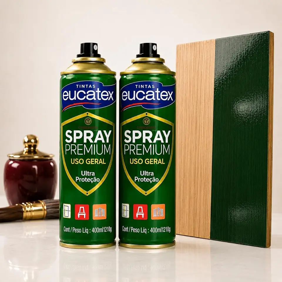 2 Tinta Spray P/Pintar Moveis Metal Plastico Mdf Eucatex (VERDE ESCURO)