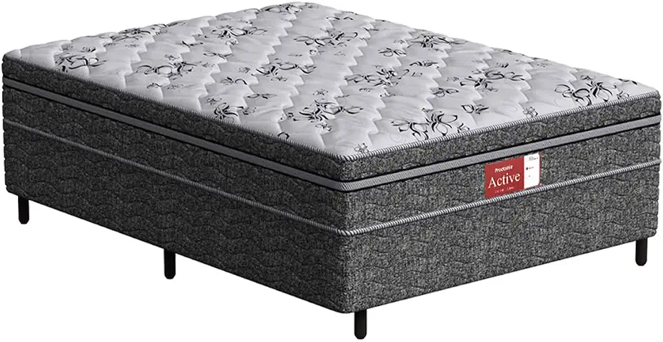 Cama Box Conjugada Probel Espuma D28 Ortopédico Unique Active (Casal) | Antifungo; Antimofo