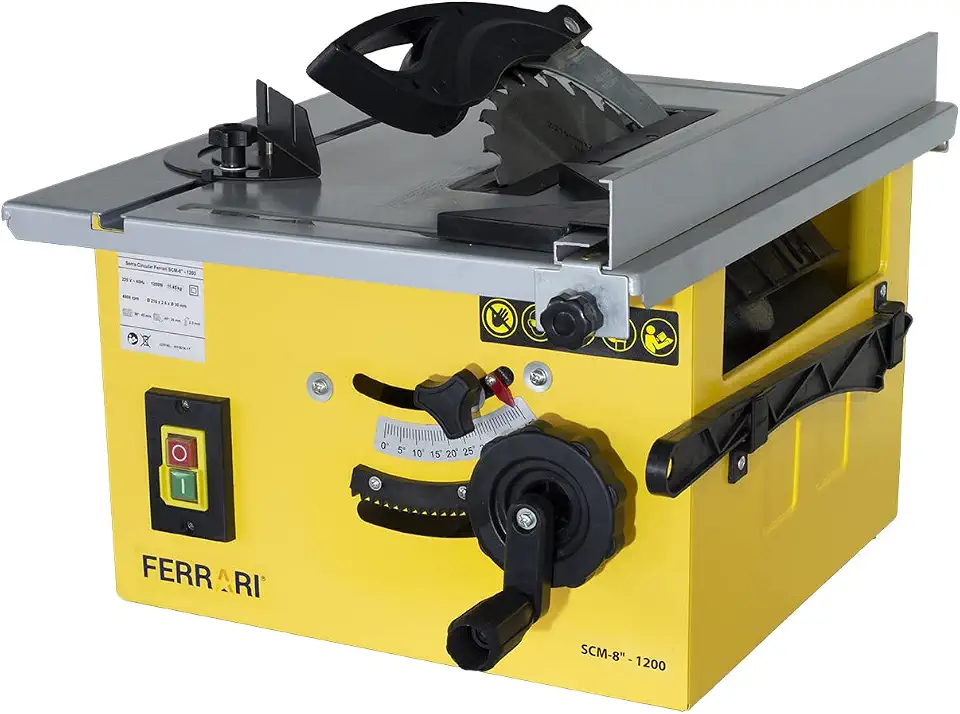 Serra Circular Ferrari 8" Scm-1200-220v Ferrari Amarelo