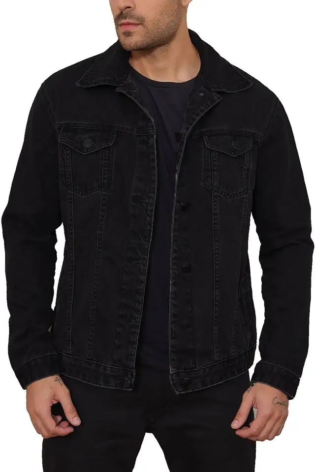 Jaqueta Masculina Jeans Preto | jaqueta masculino casual jeans