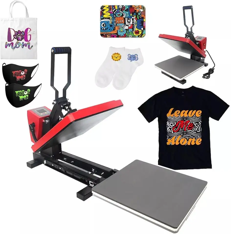 110V Prensa Térmica Plana 38x38cm Sublimação Transfer Sublimação Máquina De Prensagem Para Camiseta Caneca Chapéu