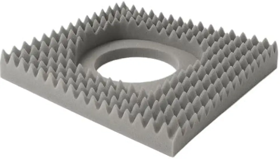 Almofada Assento Casca de Ovo Antiescaras com Orifício Removível D20 | Almofada Terapêutica para Cóccix Espuma Quadrada 44x44cm para Cadeira e Cadeirante