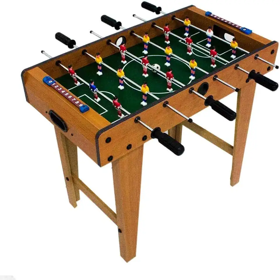 Mini Mesa Pebolim Infantil Totó Pé Alto 60 cm 18 Jogadores