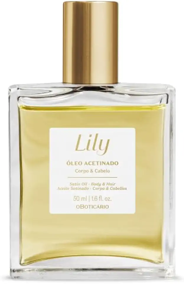 Óleo Acetinado Multifuncional Corpo e Cabelo Lily 50ml