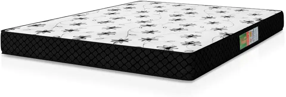 Colchão Casal Espuma 138x188x12cm Polar Branco / Preto