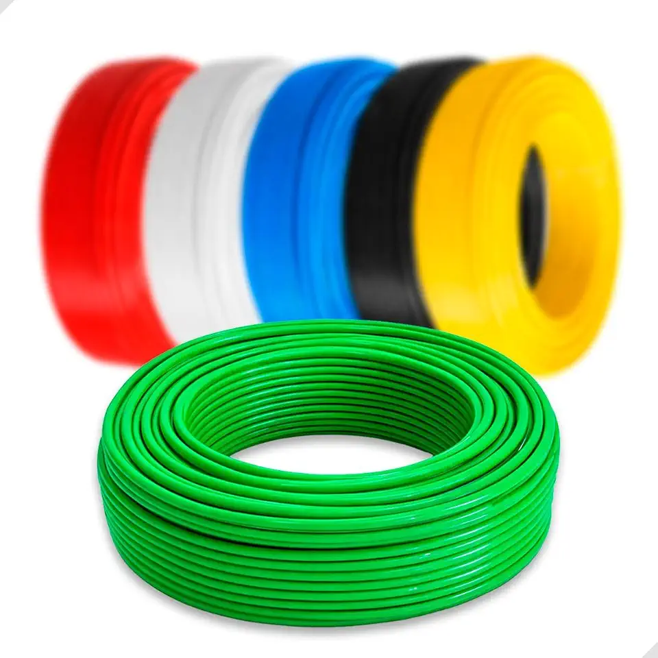 Rolo de Fio 4mm, Super Flexível Em Alucobre, para Instalações Elétricas Automotivas e Residenciais Cabo Resistente Durável Isolamento Seguro 50 Metros (Verde)