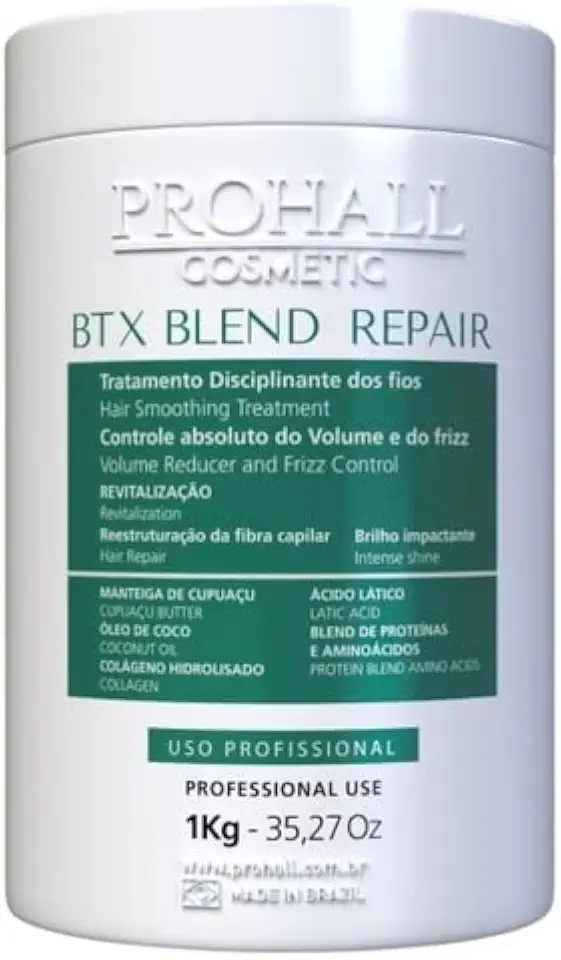 Btx Prohall Blend Repair 1kg - Botox Capilar Tratamento Profissional - Hidratação Intensa, Reduz Frizz, Brilho e Maciez
