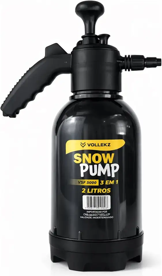 Pulverizador Manual Snow Foam Vollekz 3 em 1 2 Litros Profissional para Lavagem Automotiva com Espuma Ativa e Bicos Intercambiáveis