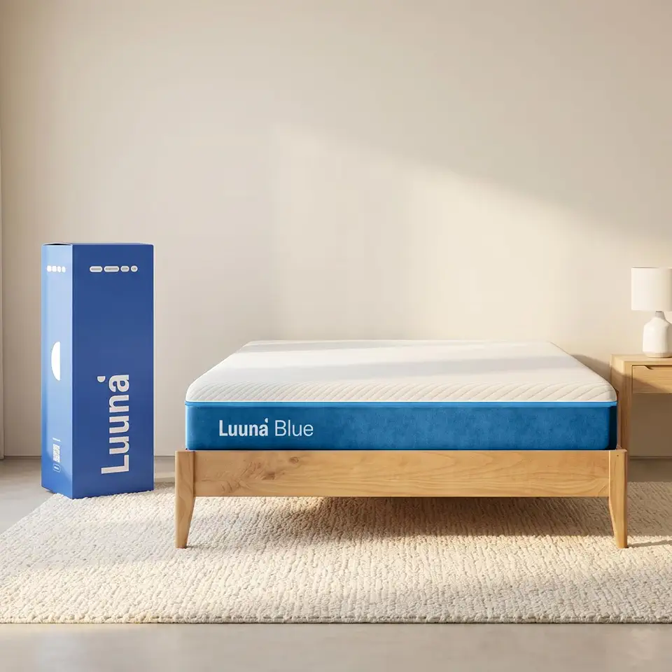 Colchão Solteiro Luuna Blue 21cm, 3 espumas Média-Firme, Ortopédico, 10 Anos