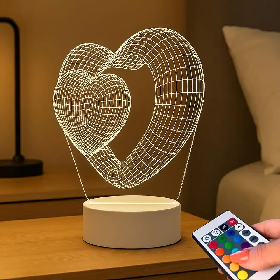 Luminaria Corações Presente Criativo Para Mãe Amiga Dia Dos Namorados Decoração Criativa Para Quarto Abajur Romântico Luz Suave