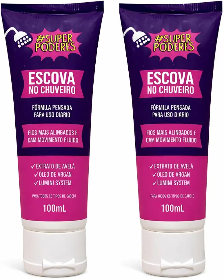 Kit Escova Progressiva Alisamento Capilar Profissional, Sem Formol, Redução de Volume, Brilho Intenso, 2 Unidades