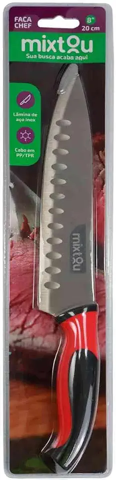 Faca Santoku Do Chef 8 Premium Aço Inox - Churrasco/Sushi