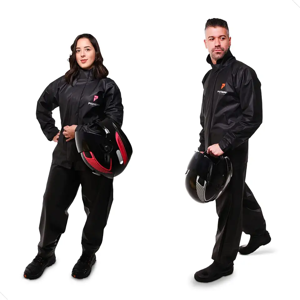 Capa de Chuva para Motociclista Modelo Feminino Preto (P)