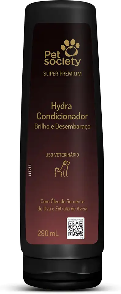 Super Premium Condicionador Brilho e Desembaraço 290ml para cães e gatos by Pet Society