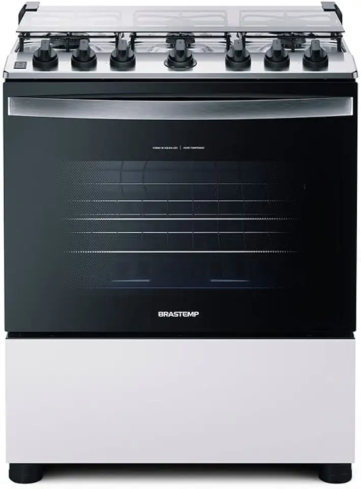 Fogão 6 Bocas Acendimento Automático Bivolt, Branco, Brastemp