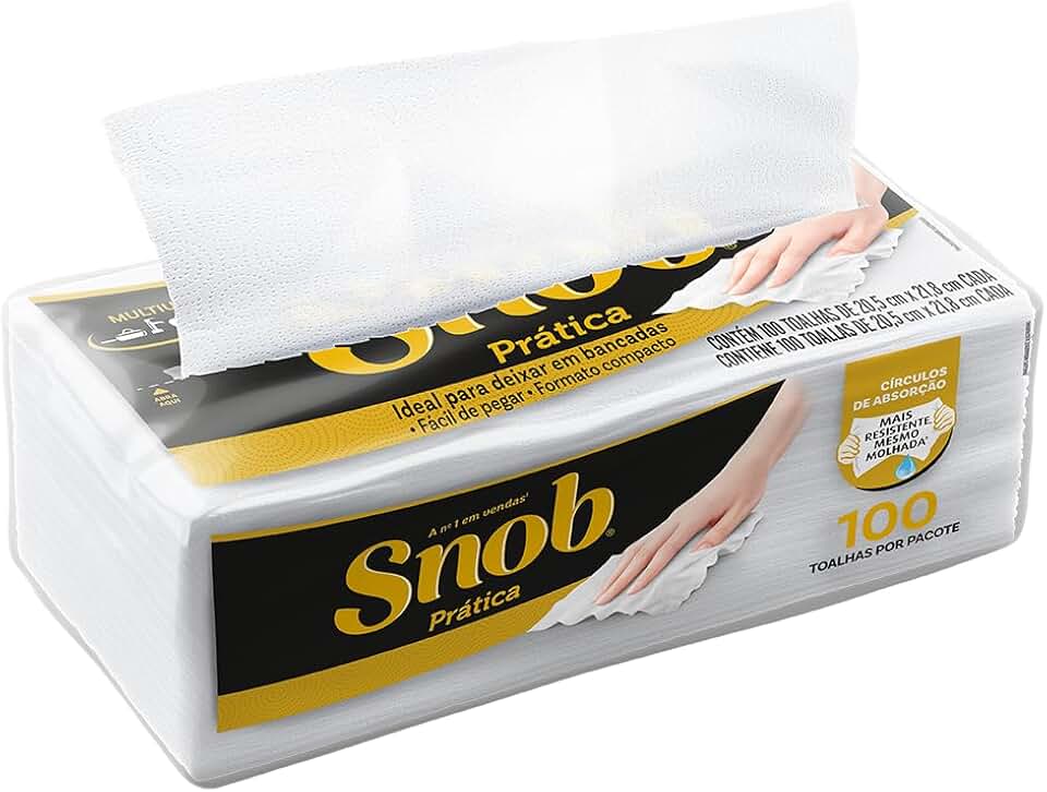 Papel Toalha Snob Multiuso Folha Dupla Prática 100 fls