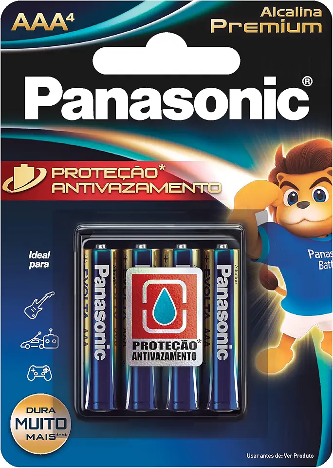 Panasonic Pilha Alcalina Premium Aaa Com 4 Lr03Egr/4B96