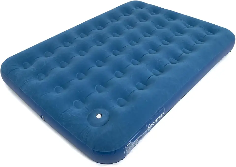 Colchão Inflável De Casal Multiuso Com Fole 128 x 198 x 198 cm, Azul Marinho Ontrek