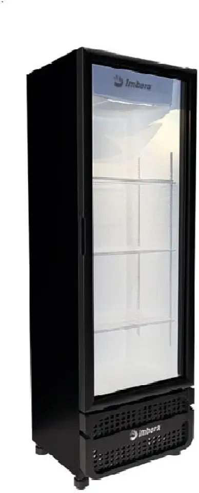 Expositor Vertical Imbera 485 Litros Inverter Porta de Vidro Preto VRS16 - Bivolt