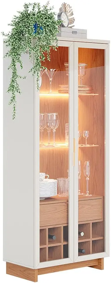 Cristaleira Adega Guanabara 2 Portas 1 Gaveta Off White