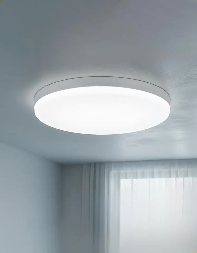 Plafon LED Sobrepor Borda Infinita Redondo 60W Bivolt Branco Frio Luz Forte para Sala Quarto Cozinha, Luminária Minimalista Residencial e Comercal, Luz Branca 6000K