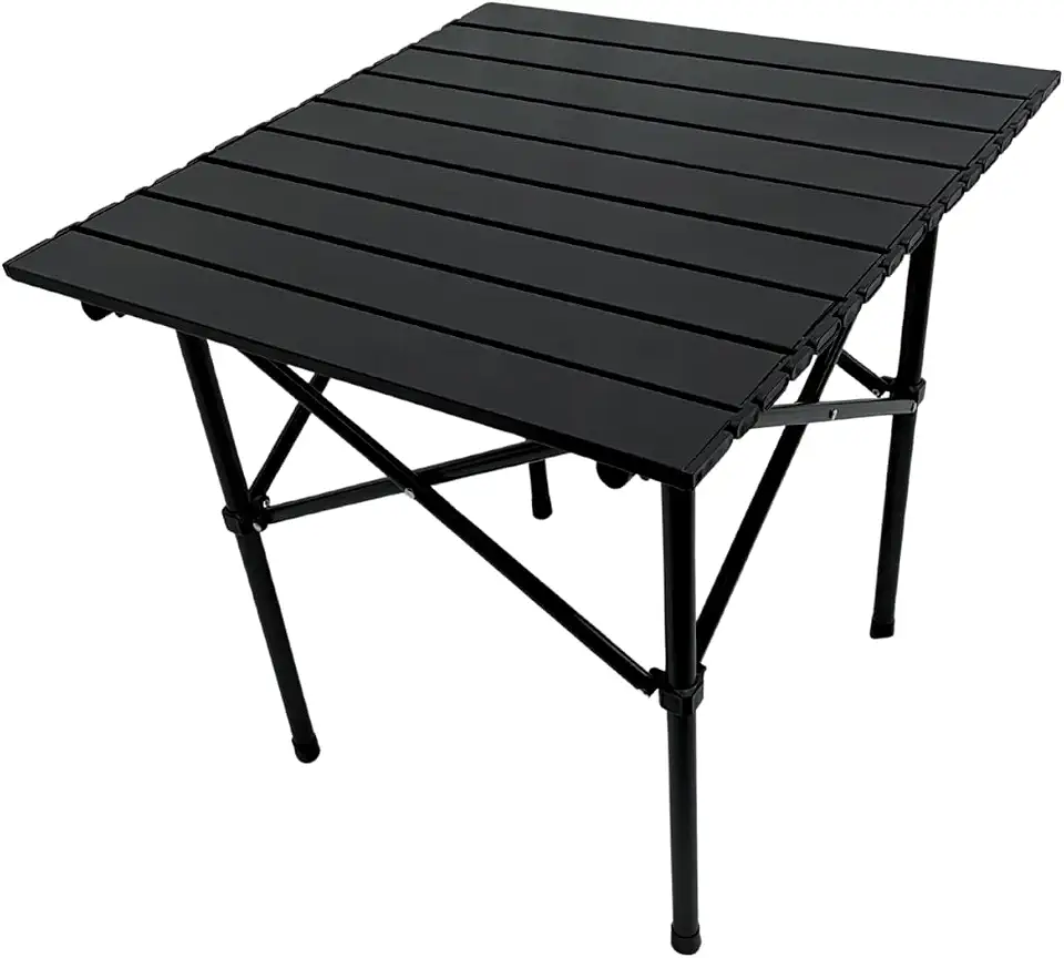 Mesa Camping Dobrável Portátil Aço Praia Acampamento 53x51x50cm Com Bolsa Transporte fácil
