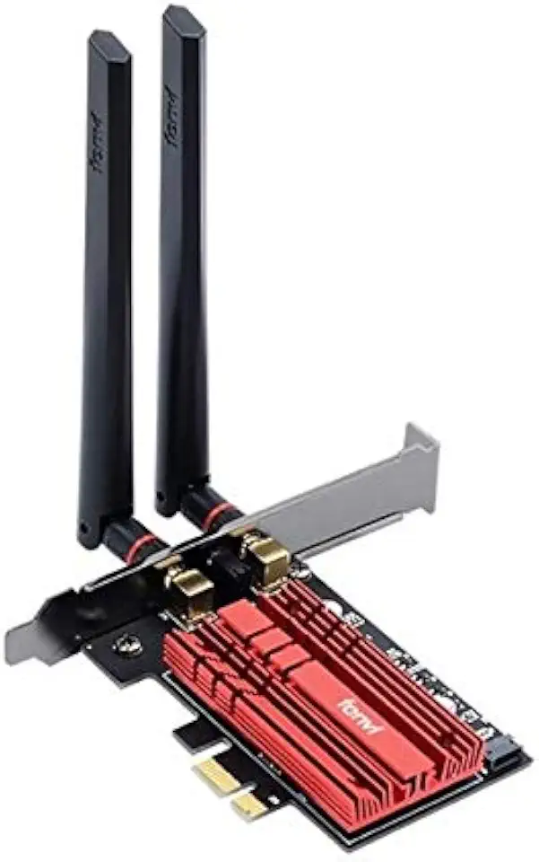 Placa Wireless WiFi 6E 2.4g/5g/6ghz 802.11AX Bluetooth 5.2 Intel AX210 FV-AXE3000 PCI-E Vermelho