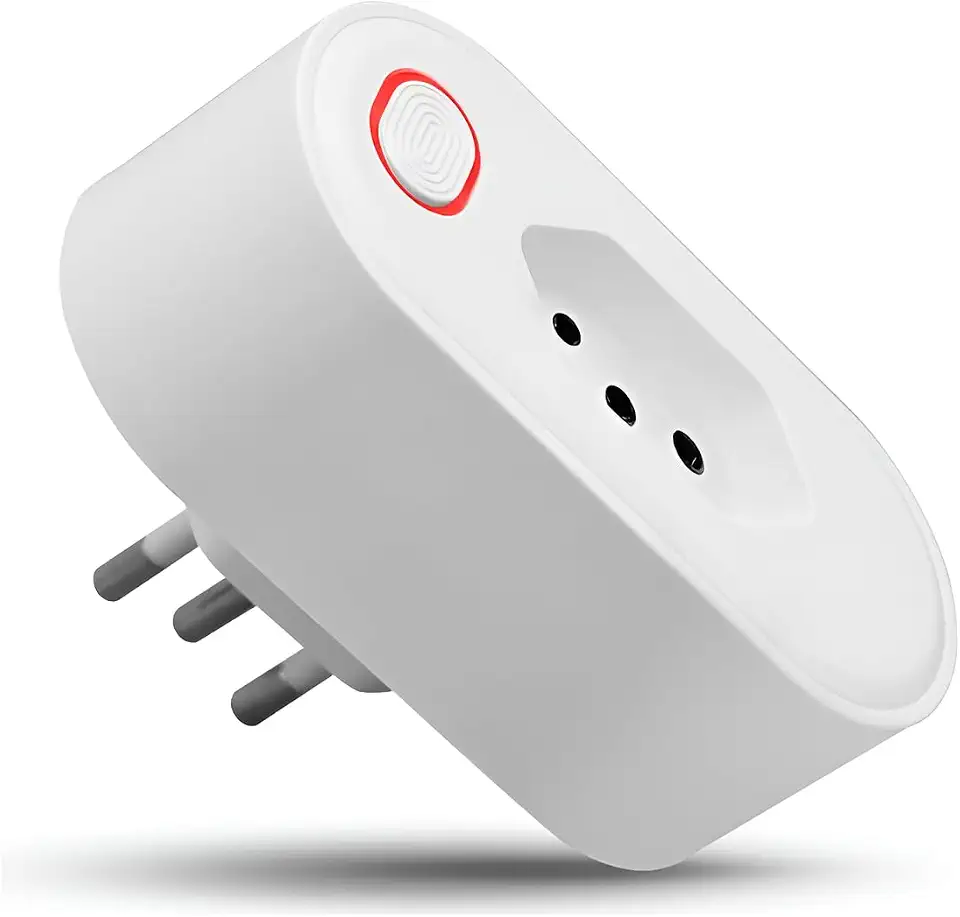 Tomada Inteligente Wi-Fi Bivolt 16A Smart Plug com Monitor de Consumo Compatível com Alexa e Google Home Controle pelo App Tuya Smart Life Automação Residencial Programação de Horários Linha Premium