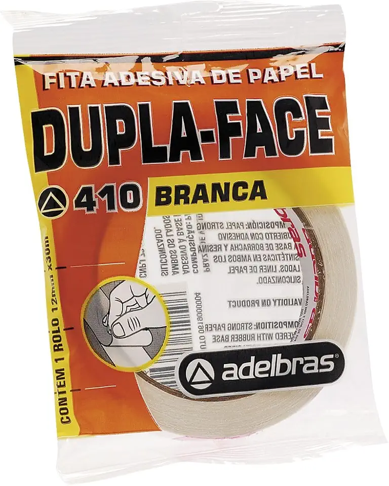 Fita Dupla Face Flow-Pack, 12mm X 30m, Unidade, Adelbras