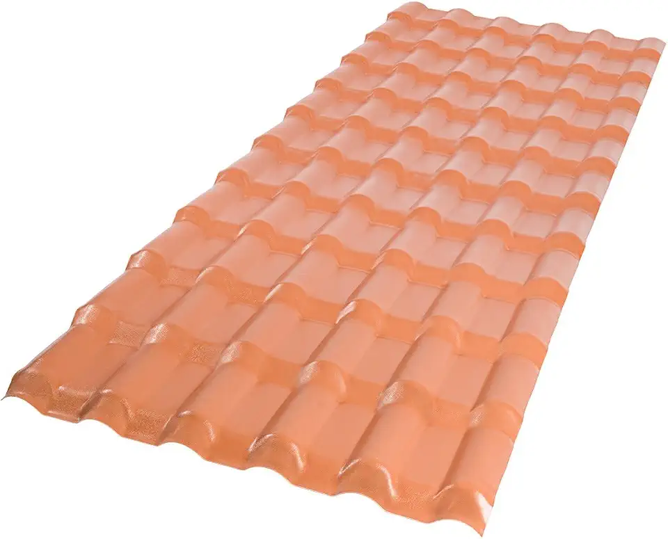 Telha PVC Plan Afort Terracota 2,42 x 0,88m 6 Ondas