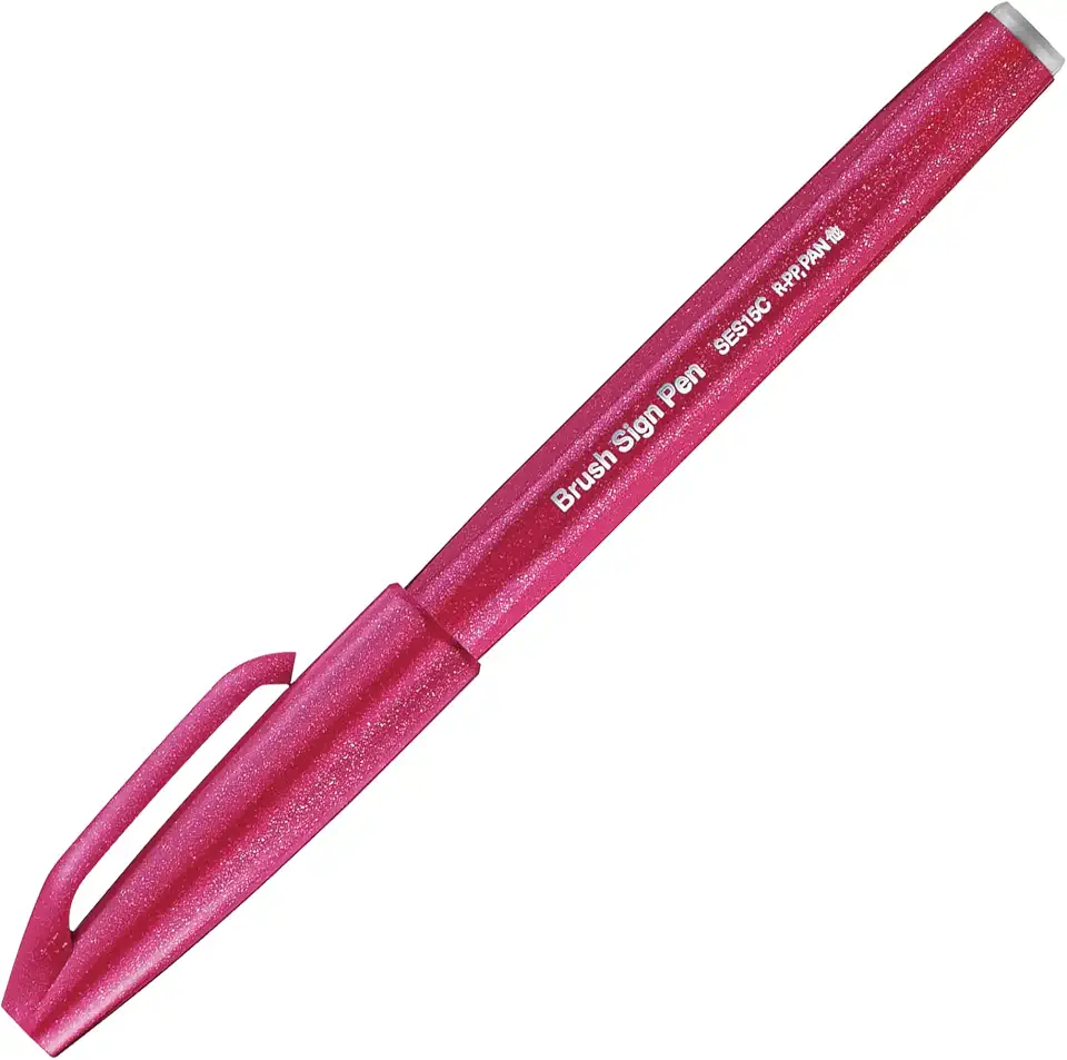 Pentel Caneta Pincel Brush Sign Pen Bordo SES15C-B2X