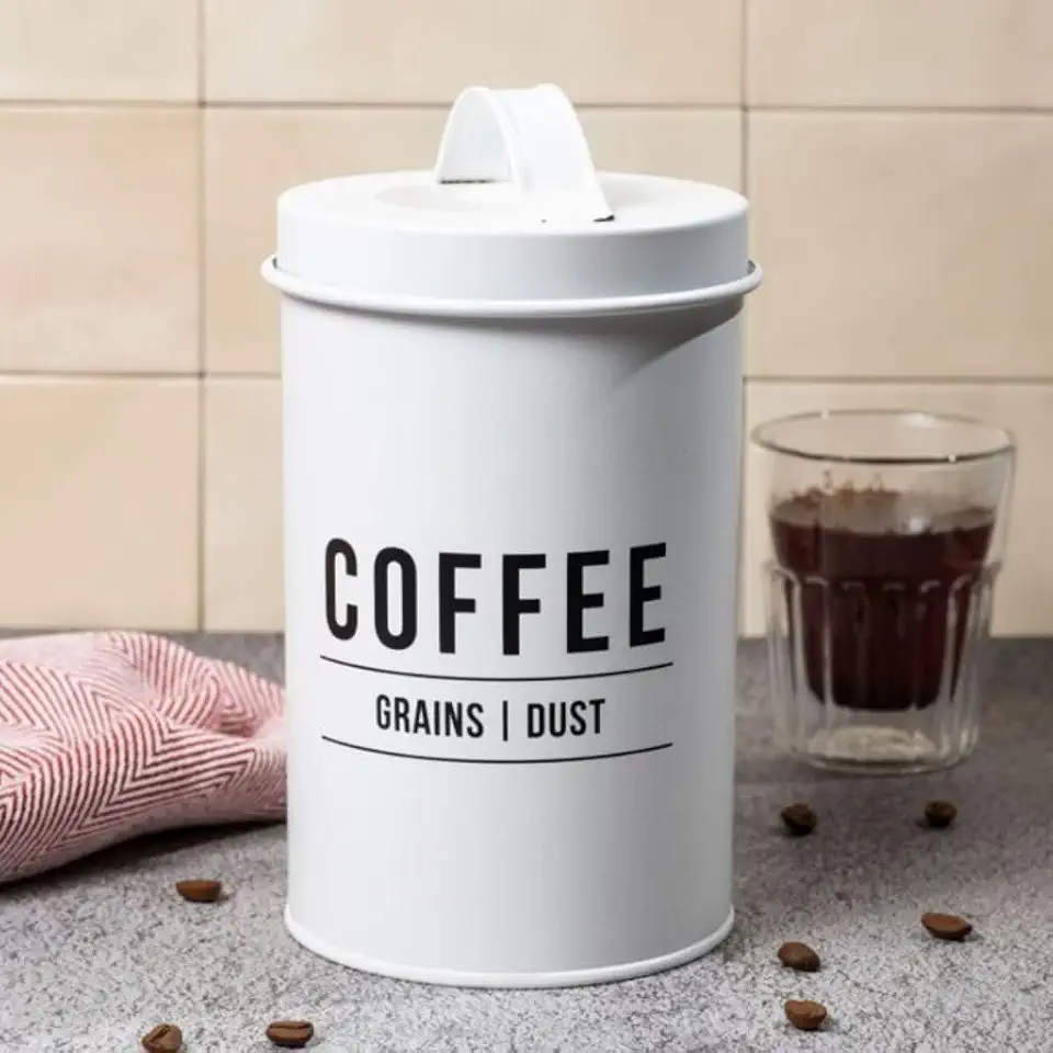 Pote para café de aço Manhattan branco 1,2 litro