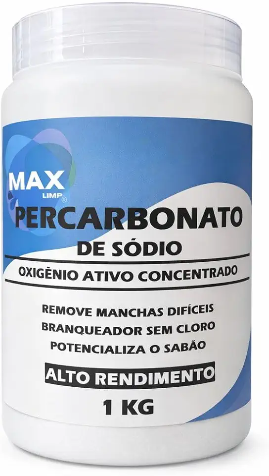 Percarbonato de Sódio 1 kg Oxigênio Ativo Tira Manchas Sem Cloro Alvejante em Pó Branqueador de Roupas para Lavanderia