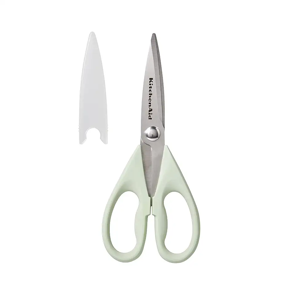 Tesoura multiuso KitchenAid, com capa protetora, 22 cm, verde