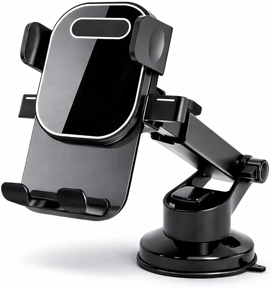 Suporte para Celular Veicular 360° Universal com Ventosa Premium – Antivibração, Antiqueda, Fixação no Vidro e Painel, Ajustável, Compatível com Todos Smartphones
